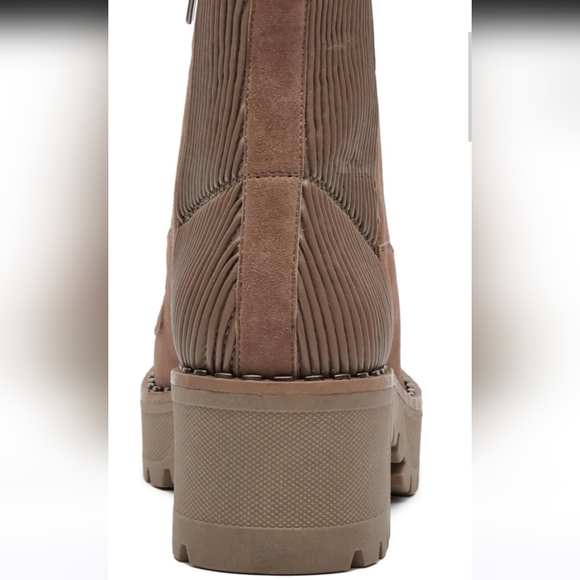 Tuscan Suede Combat Boots - Picture 4 of 4